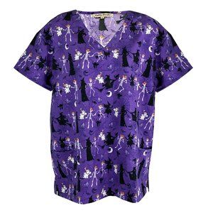 Gabby Brooke Serene Uniforms Hospital Scrub Top Sparkly Halloween NWT